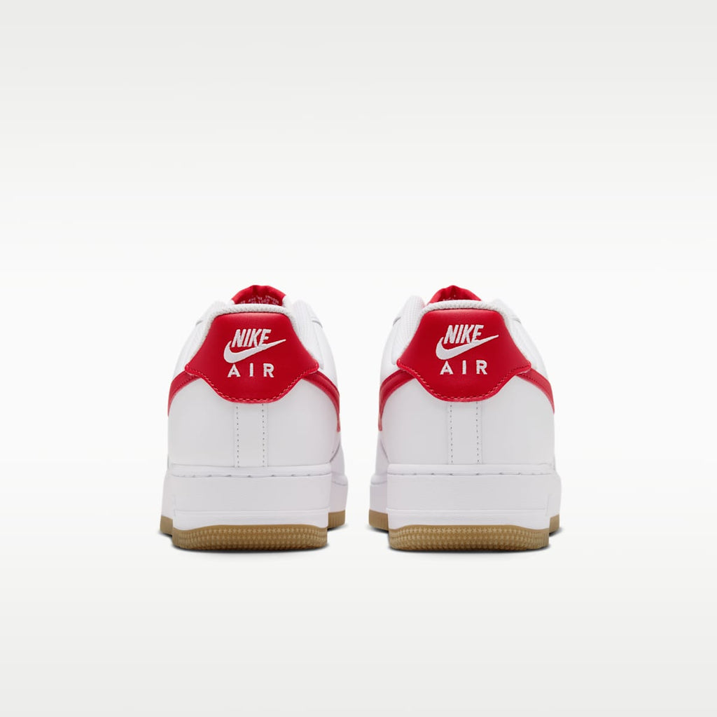 Nike Air Force 1 '07 Men's Shoes - White/Gum Light Brown/Challenge Red - Image 6