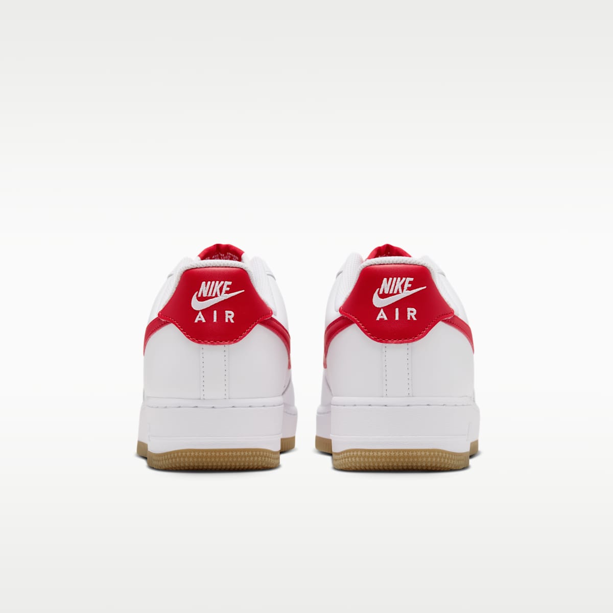 Nike Air Force 1 '07 Men's Shoes - White/Gum Light Brown/Challenge Red - Image 6