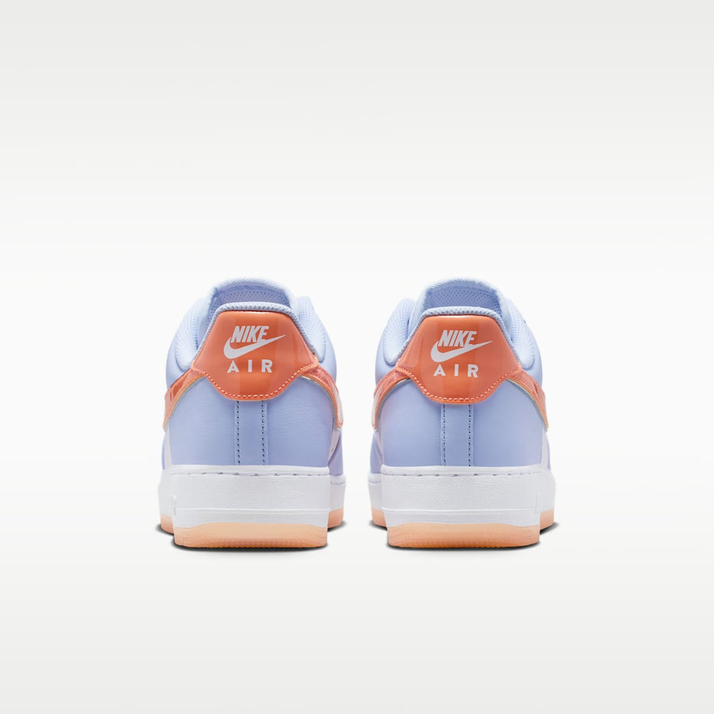 Nike Air Force 1 '07 Men's Shoes - Hydrogen Blue/White/Orange Frost/Metallic Silver - Image 6