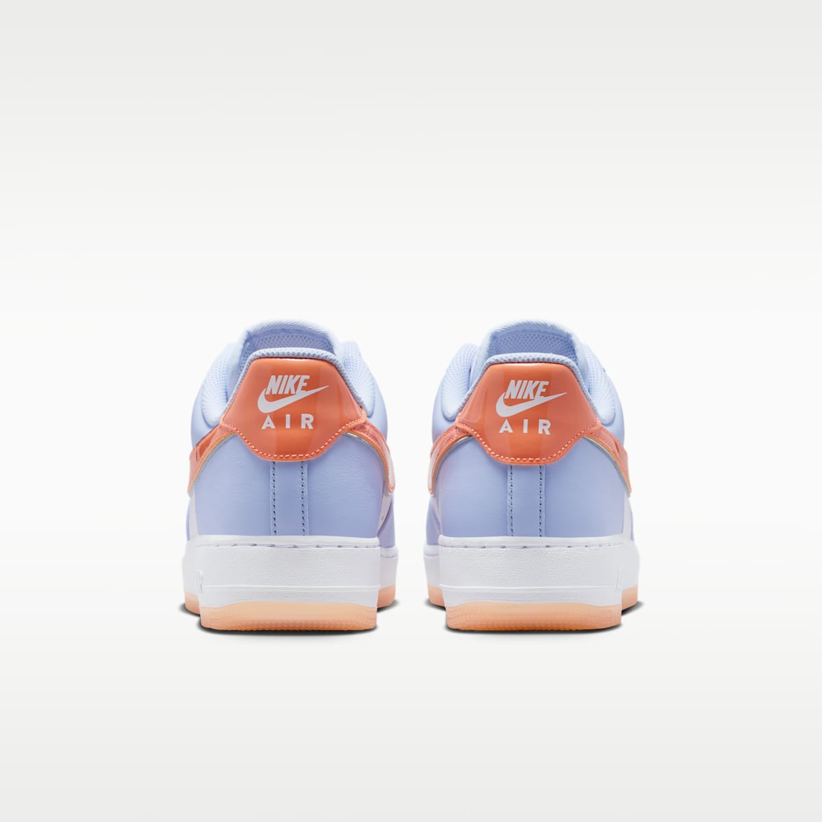 Nike Air Force 1 '07 Men's Shoes - Hydrogen Blue/White/Orange Frost/Metallic Silver - Image 6