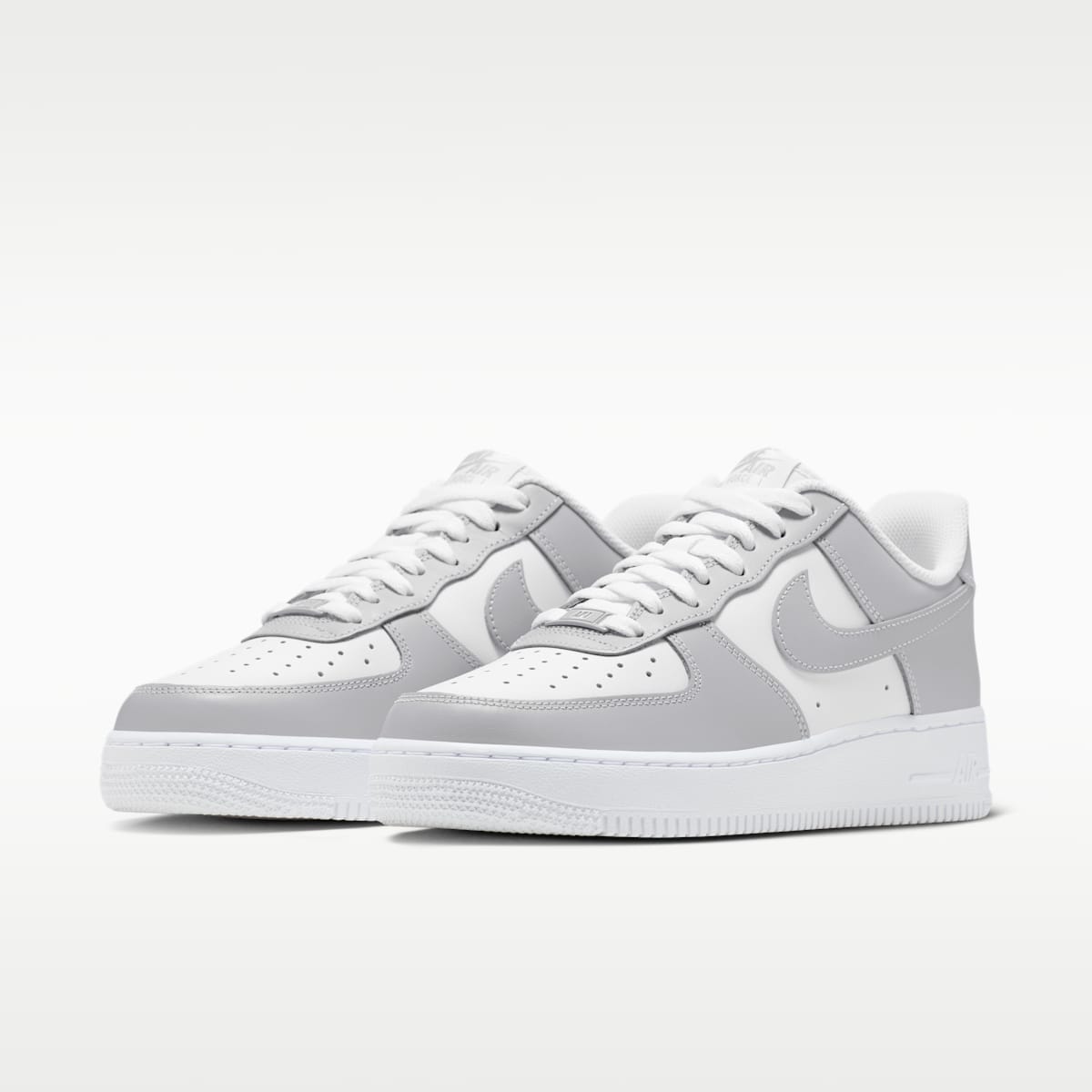 Nike Air Force 1 '07 Men's Shoes - White/White/Light Smoke Grey/Light Smoke Grey - Image 5