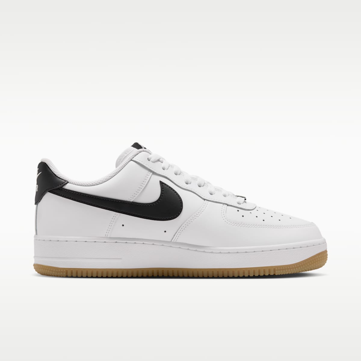 Nike Air Force 1 '07 Men's Shoes - White/Gum Light Brown/Black - Image 3