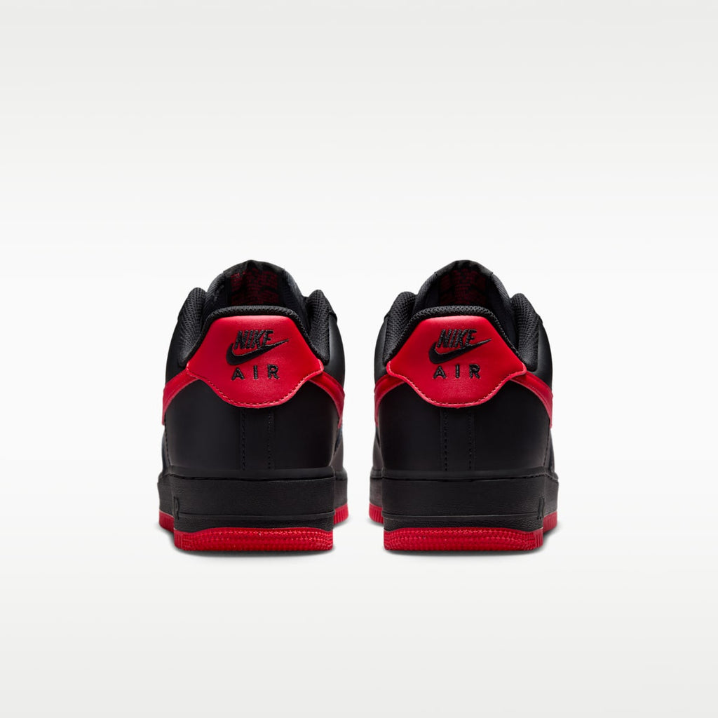 Nike Air Force 1 '07 Men's Shoes - Black/Black/University Red - Image 6
