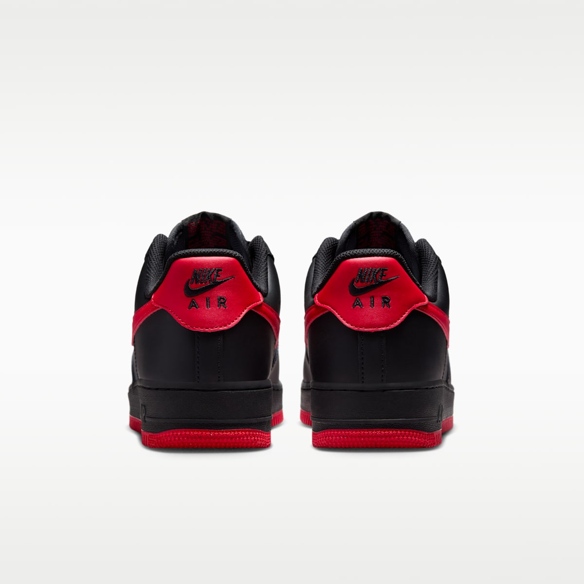 Nike Air Force 1 '07 Men's Shoes - Black/Black/University Red - Image 6