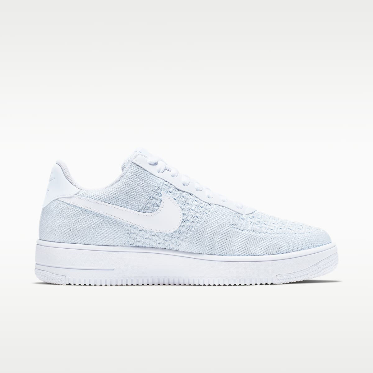 Nike Air Force 1 Flyknit 2.0 Shoes - White/Pure Platinum/White/Pure Platinum - Image 3