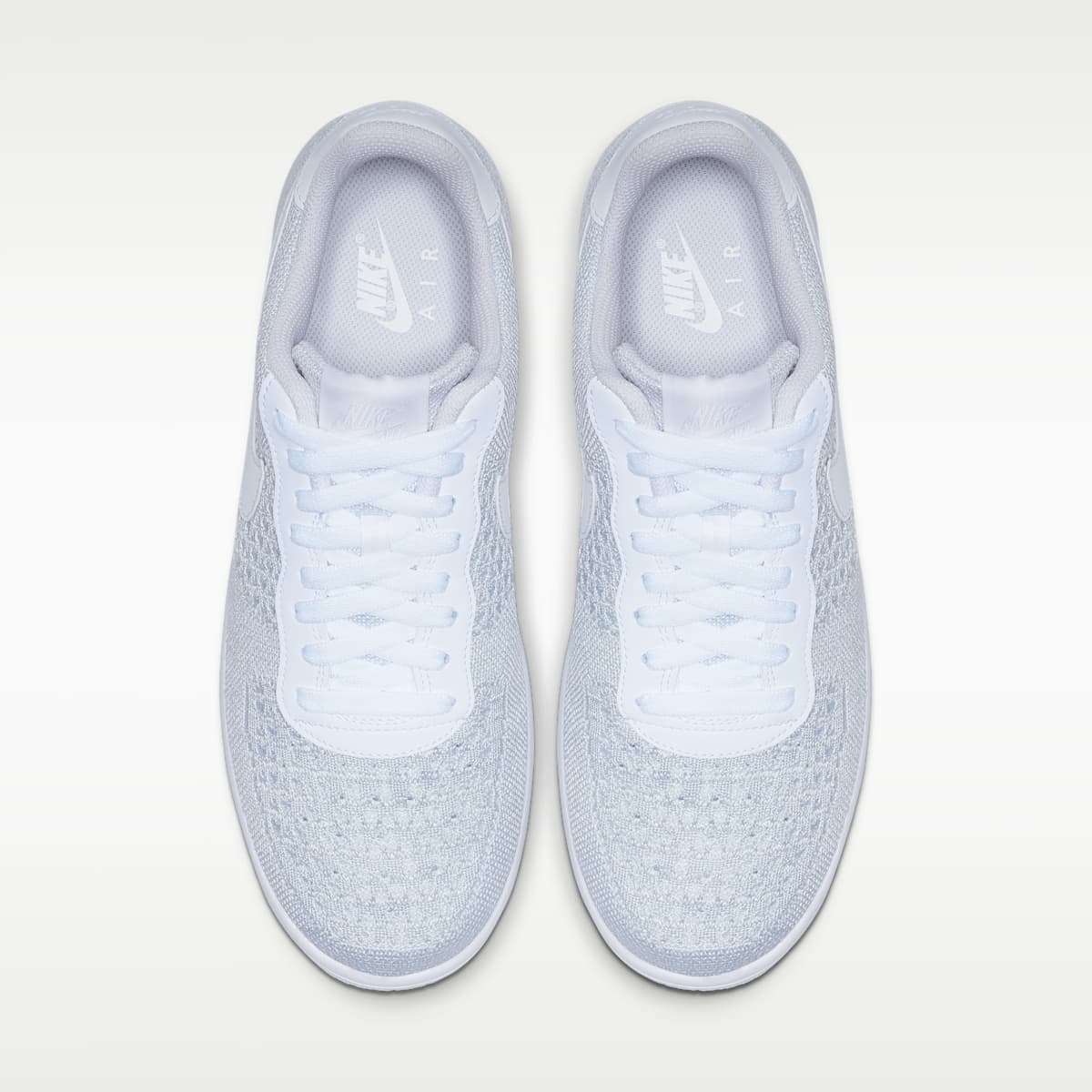 Nike Air Force 1 Flyknit 2.0 Shoes - White/Pure Platinum/White/Pure Platinum - Image 4