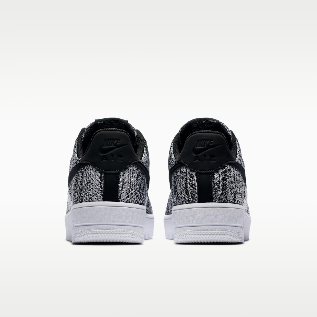 Nike Air Force 1 Flyknit 2.0 Shoes - Black/Black/White/Pure Platinum - Image 6