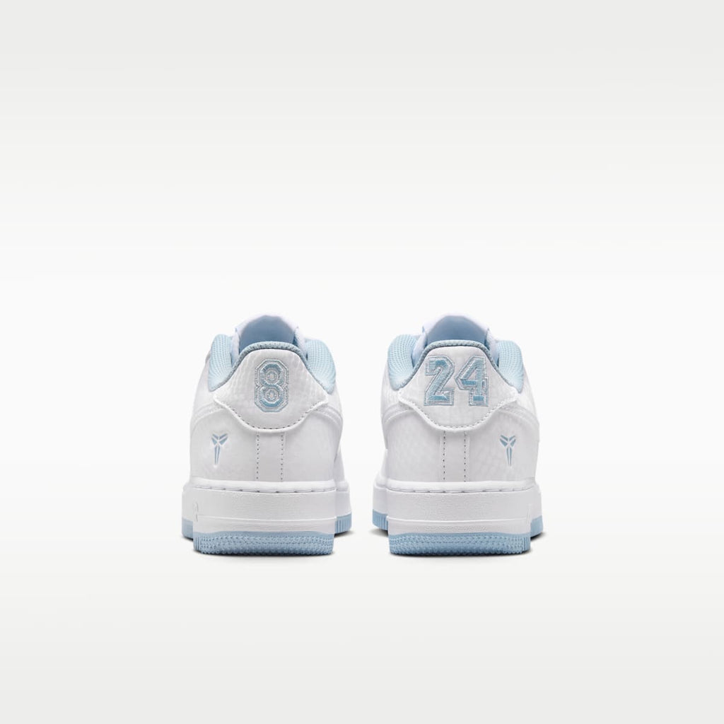 Nike Air Force 1 Low Big Kids' Shoes - White/Armory Blue/White - Image 6