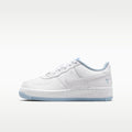 Nike Air Force 1 Low Big Kids' Shoes - White/Armory Blue/White