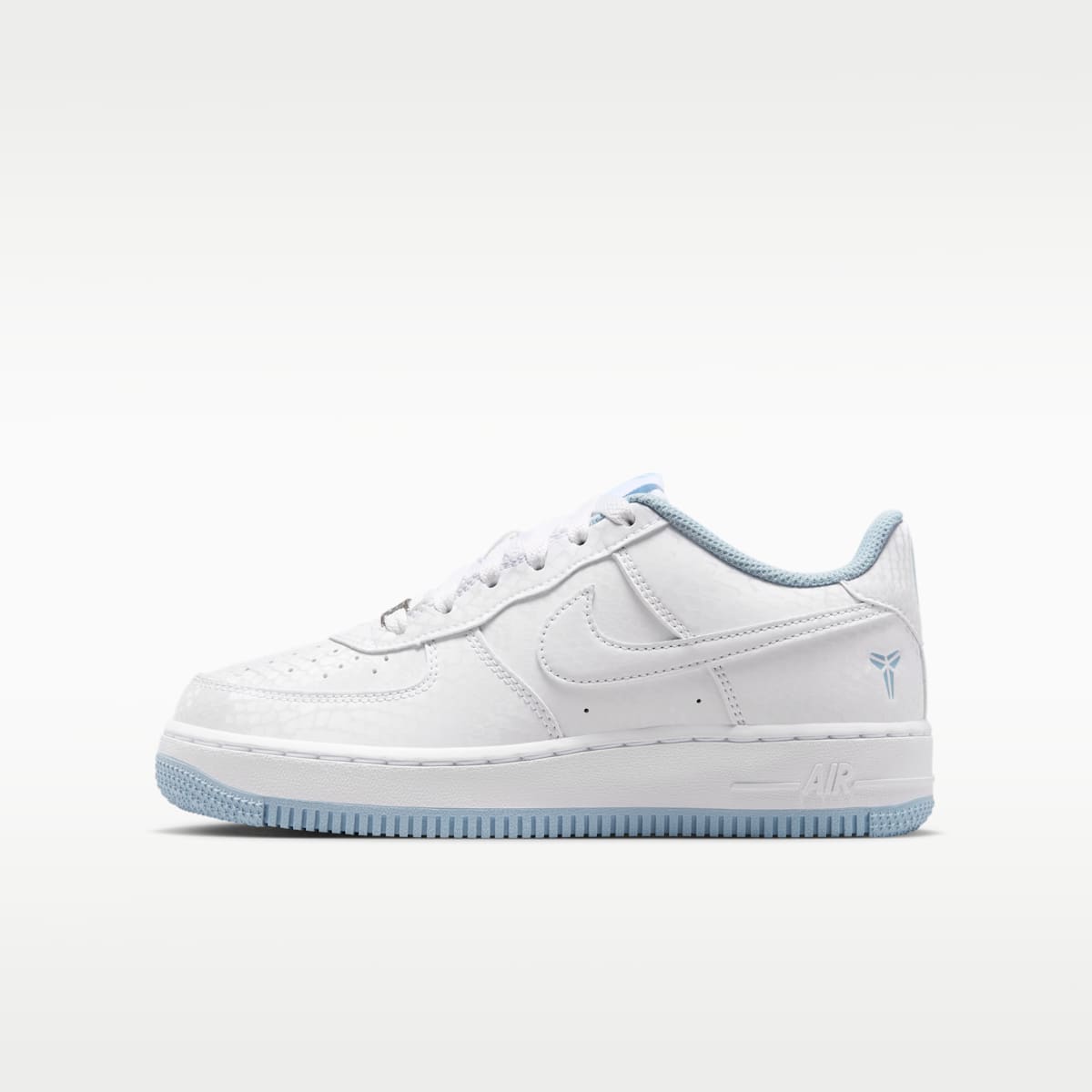 Nike Air Force 1 Low Big Kids' Shoes - White/Armory Blue/White