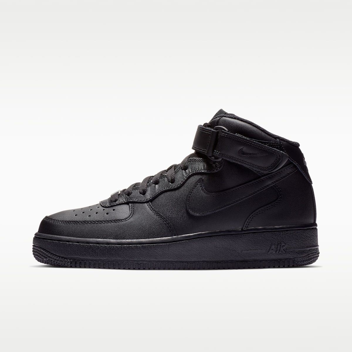 Nike Air Force 1 Mid '07 Men's Shoes - Black/Black - Image 1