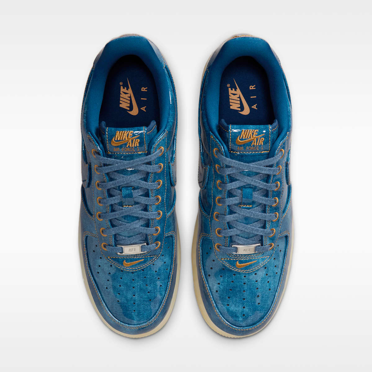 Nike Air Force 1 Retro Men's Shoes - Coastal Blue/Natural/Flax/Coastal Blue - Image 4