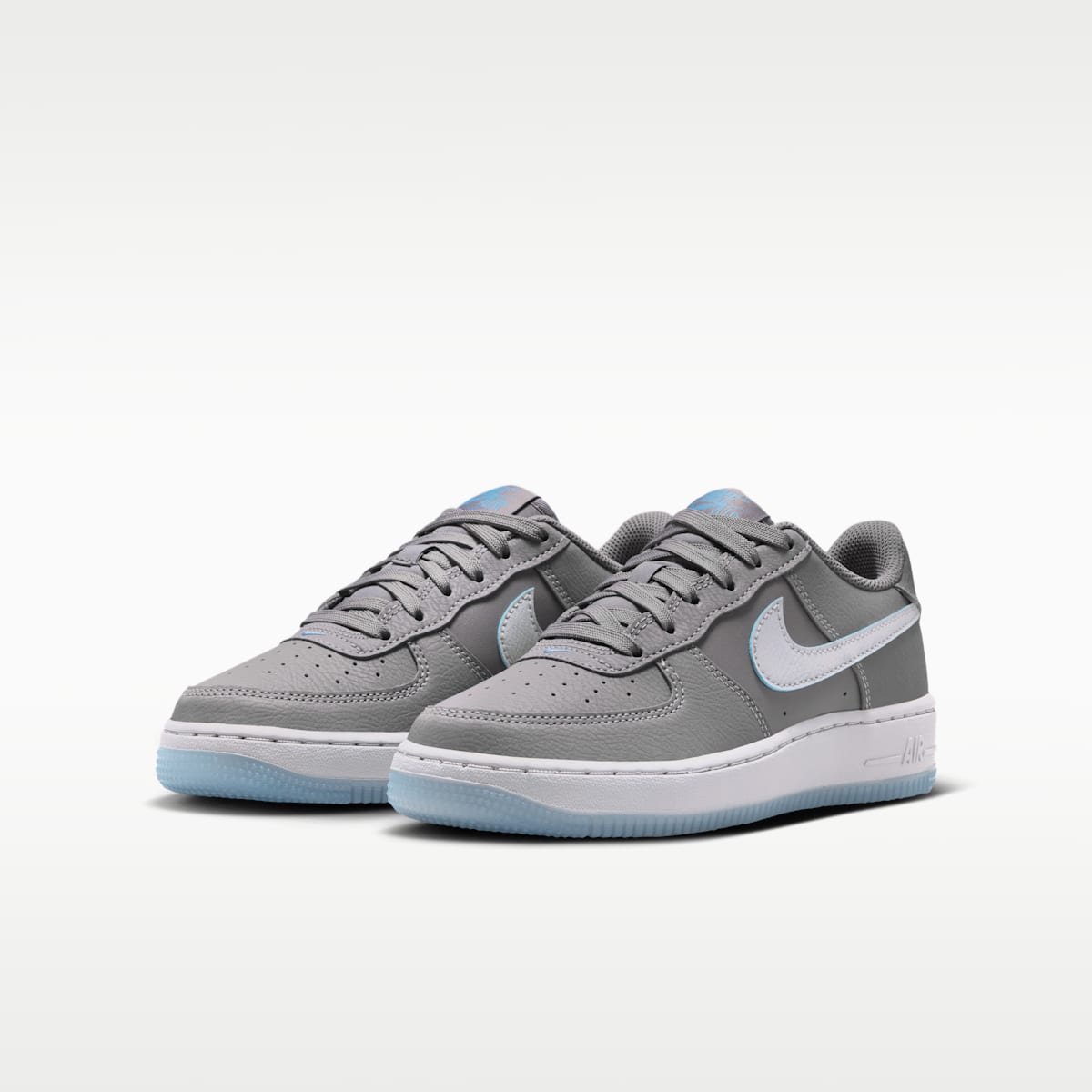 Nike Air Force 1 SE Big Kids' Shoes - Pencil Point/Work Blue/Wolf Grey
