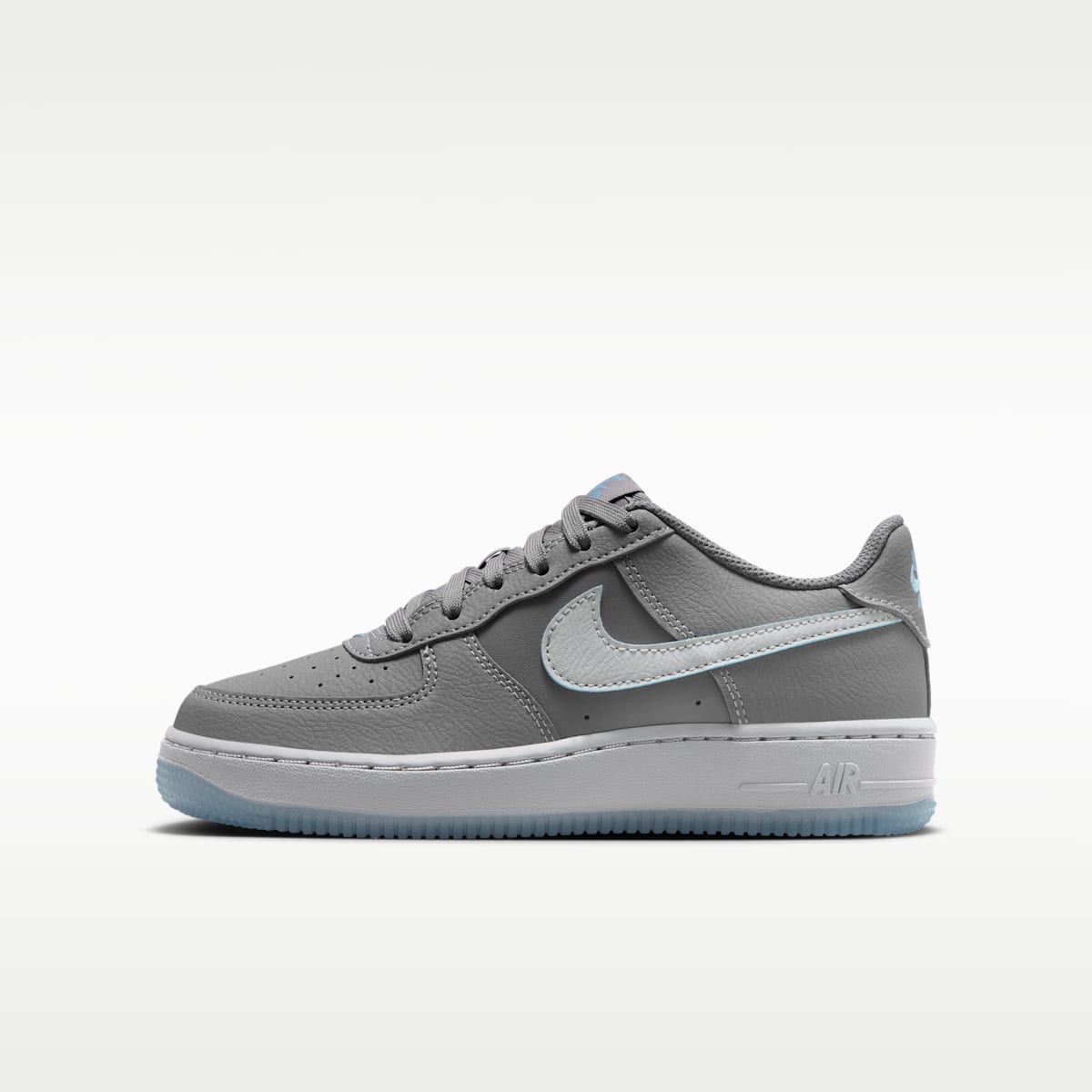 Nike Air Force 1 SE Big Kids' Shoes - Pencil Point/Work Blue/Wolf Grey