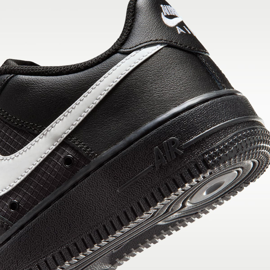 Nike Air Force 1 Tech Big Kids' Shoes - Black/Black/White