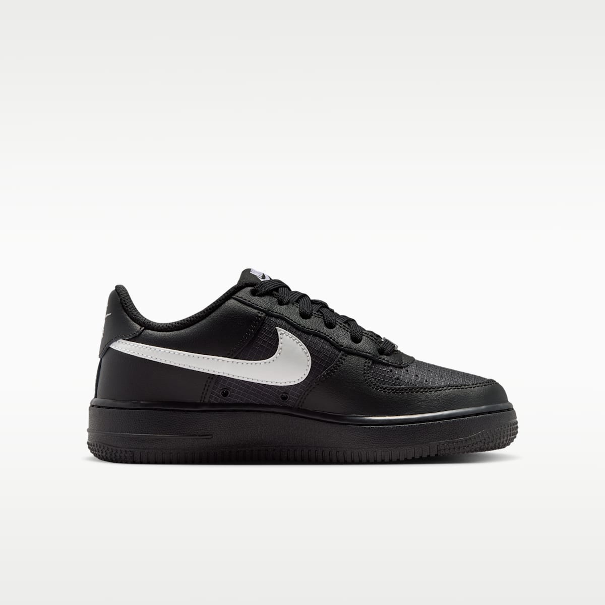 Nike Air Force 1 Tech Big Kids' Shoes - Black/Black/White