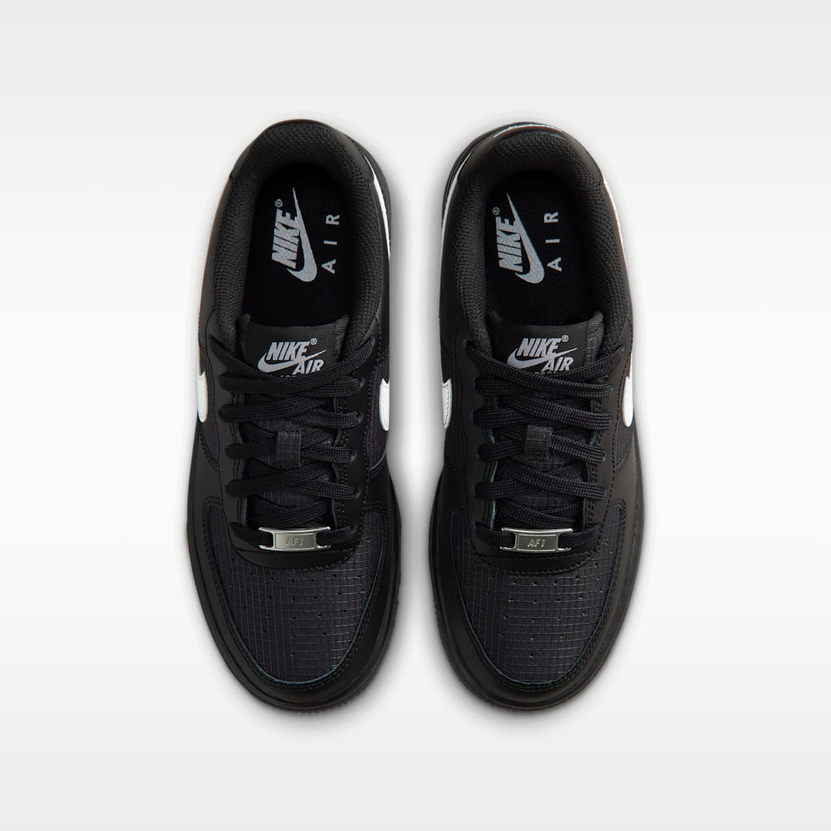 Nike Air Force 1 Tech Big Kids' Shoes - Black/Black/White