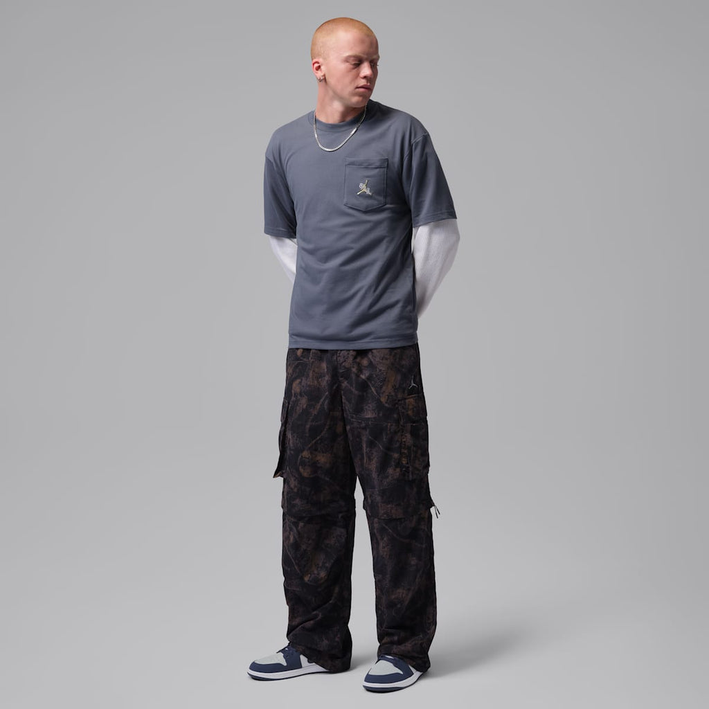Air Jordan 1 Low Men's Shoes - Obsidian/Grey Fog/Pink Foam/Obsidian - Image 9