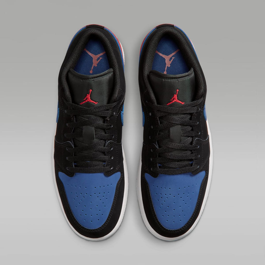 Air Jordan 1 Low Men's Shoes - Black/True Blue/Varsity Red/Summit White - Image 4