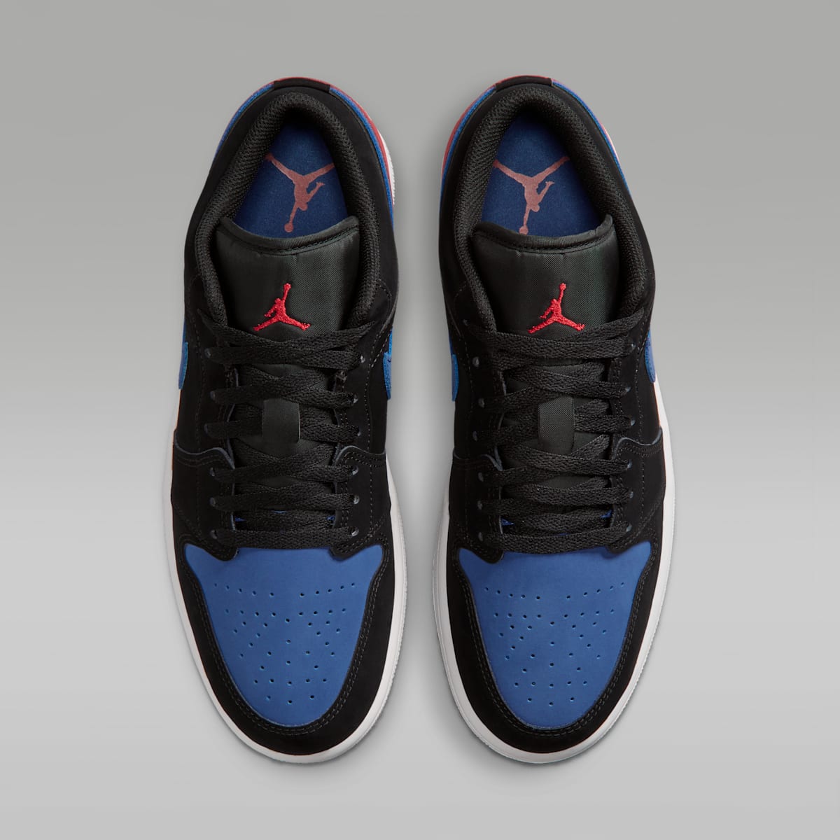 Air Jordan 1 Low Men's Shoes - Black/True Blue/Varsity Red/Summit White - Image 4