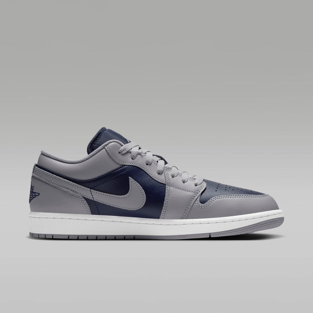 Air Jordan 1 Low Men's Shoes - Tech Grey/White/College Navy - Image 3