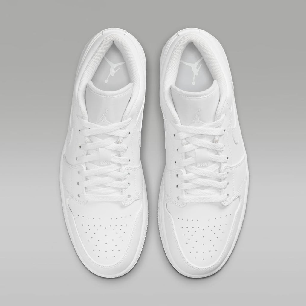 Air Jordan 1 Low Men's Shoes - White/White/White - Image 4
