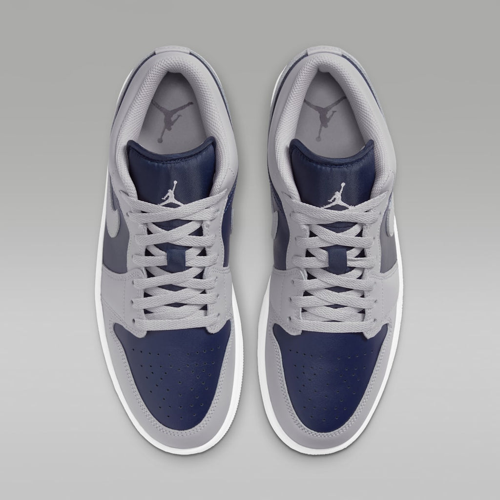 Air Jordan 1 Low Men's Shoes - Tech Grey/White/College Navy - Image 4