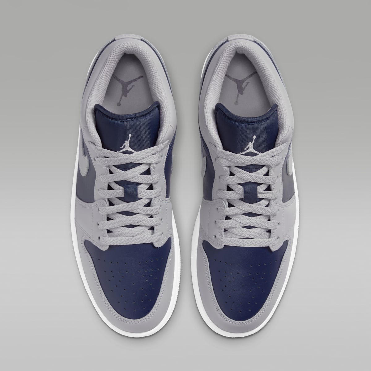 Air Jordan 1 Low Men's Shoes - Tech Grey/White/College Navy - Image 4