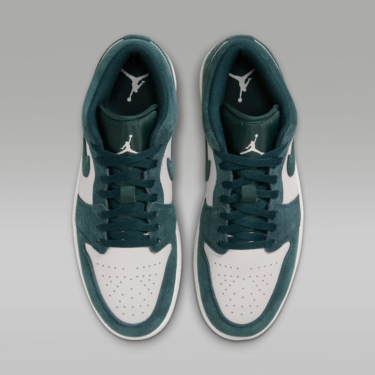 Air Jordan 1 Low Men's Shoes - Midnight Spruce/Pale Ivory/Light Orewood Brown - Image 4