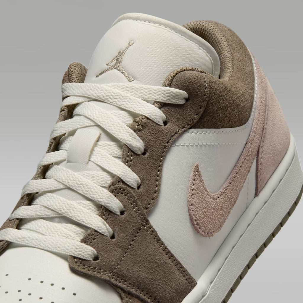 Women's Air Jordan 1 Low Men's Shoes - Olive Grey/Summit White/Pale Ivory/Enigma Stone