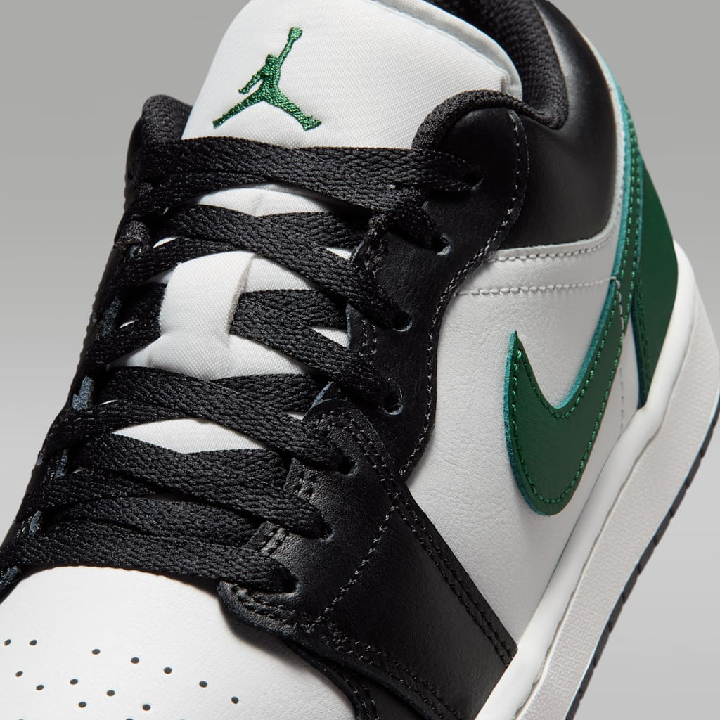 Air Jordan 1 Low Men's Shoes - Black/Gorge Green/Summit White - Image 7