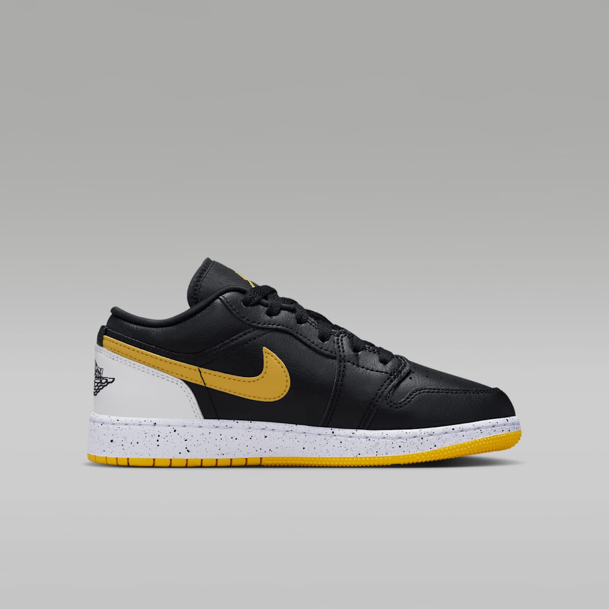 Air Jordan 1 Low Big Kids' Shoes - Black/White/Tour Yellow