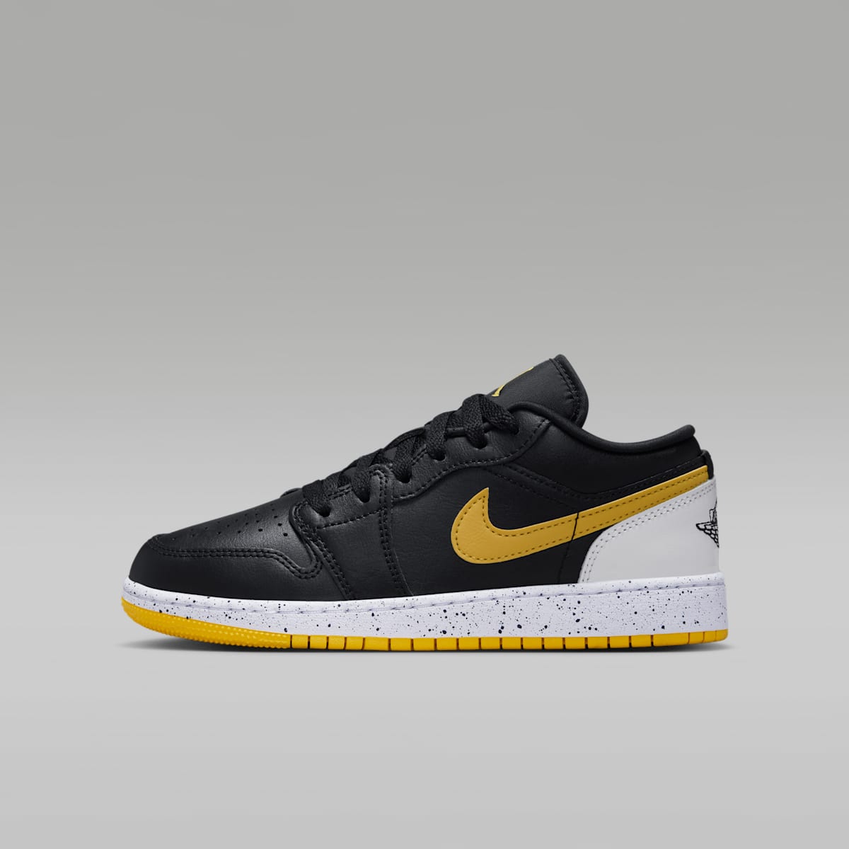 Air Jordan 1 Low Big Kids' Shoes - Black/White/Tour Yellow
