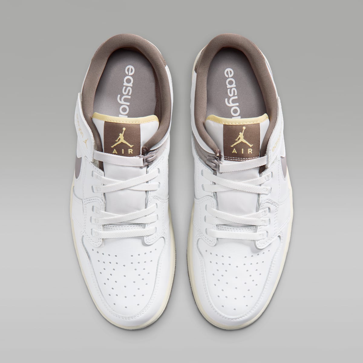 Air Jordan 1 Low EasyOn Men's Shoes - Summit White/Olive Grey/Lemon Wash/Enigma Stone - Image 4