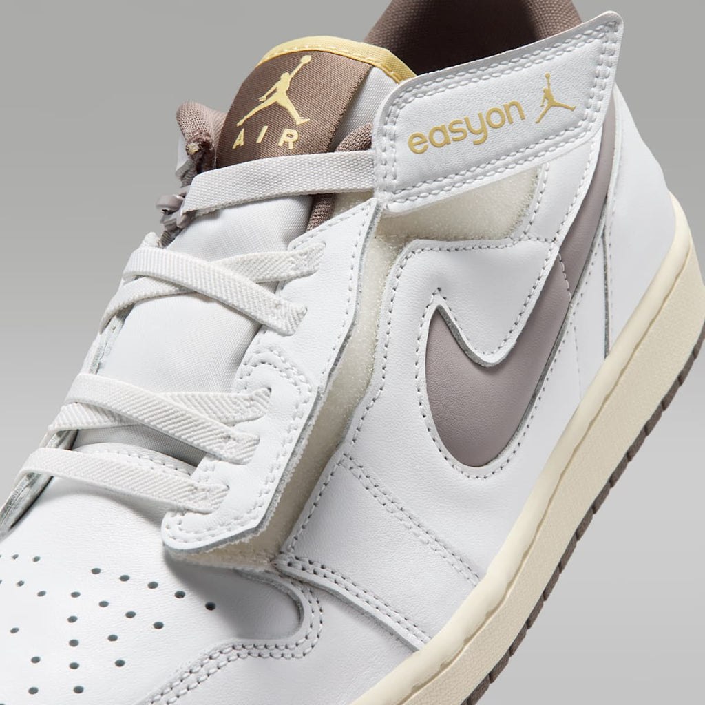 Air Jordan 1 Low EasyOn Men's Shoes - Summit White/Olive Grey/Lemon Wash/Enigma Stone - Image 7