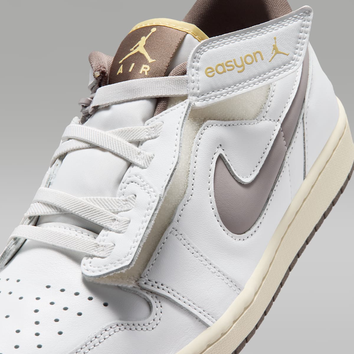 Air Jordan 1 Low EasyOn Men's Shoes - Summit White/Olive Grey/Lemon Wash/Enigma Stone - Image 7