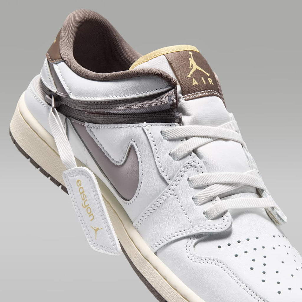 Air Jordan 1 Low EasyOn Men's Shoes - Summit White/Olive Grey/Lemon Wash/Enigma Stone - Image 9