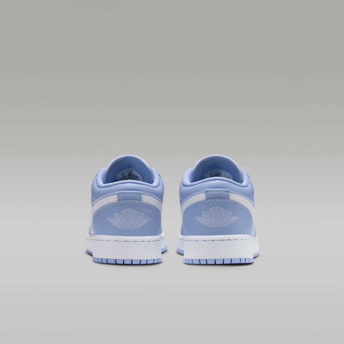 Air Jordan 1 Low Big Kids' Shoes - Aluminum/White/Hydrogen Blue - Image 6