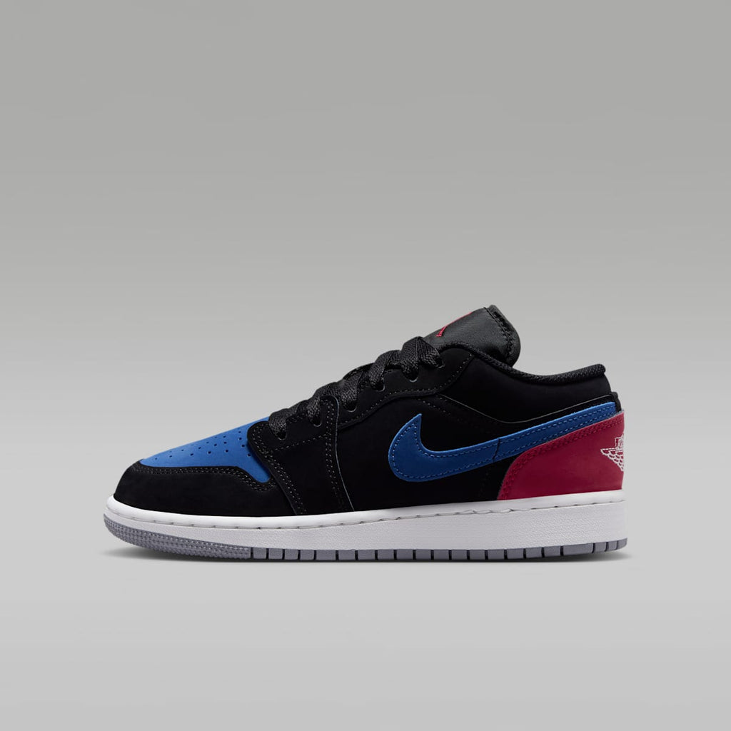 Air Jordan 1 Low Big Kids' Shoes - Black/True Blue/Varsity Red/Summit White - Image 1