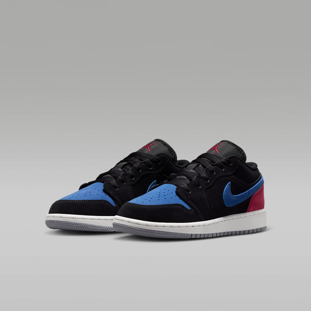 Air Jordan 1 Low Big Kids' Shoes - Black/True Blue/Varsity Red/Summit White - Image 5