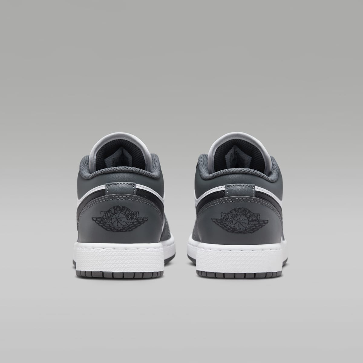 Air Jordan 1 Low Big Kids' Shoes - White/Iron Grey/Black - Image 6