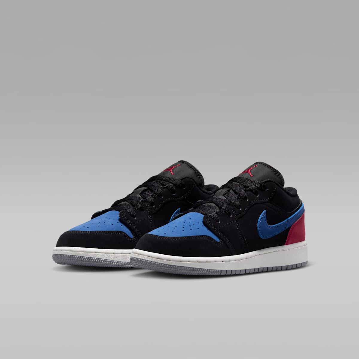 Air Jordan 1 Low Big Kids' Shoes - Black/True Blue/Varsity Red/Summit White