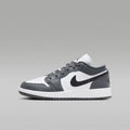 Air Jordan 1 Low Big Kids' Shoes - White/Iron Grey/Black - Image 1