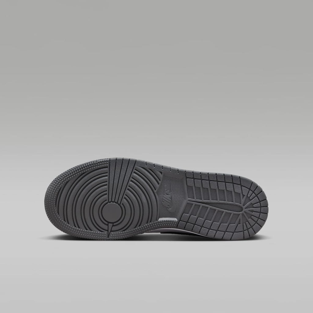 Air Jordan 1 Low Big Kids' Shoes - White/Iron Grey/Black - Image 2