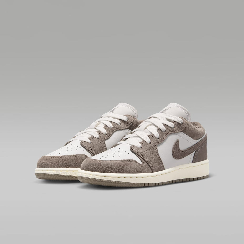 Air Jordan 1 Low Big Kids' Shoes - Olive Grey/Summit White/Pale Ivory/Enigma Stone - Image 5