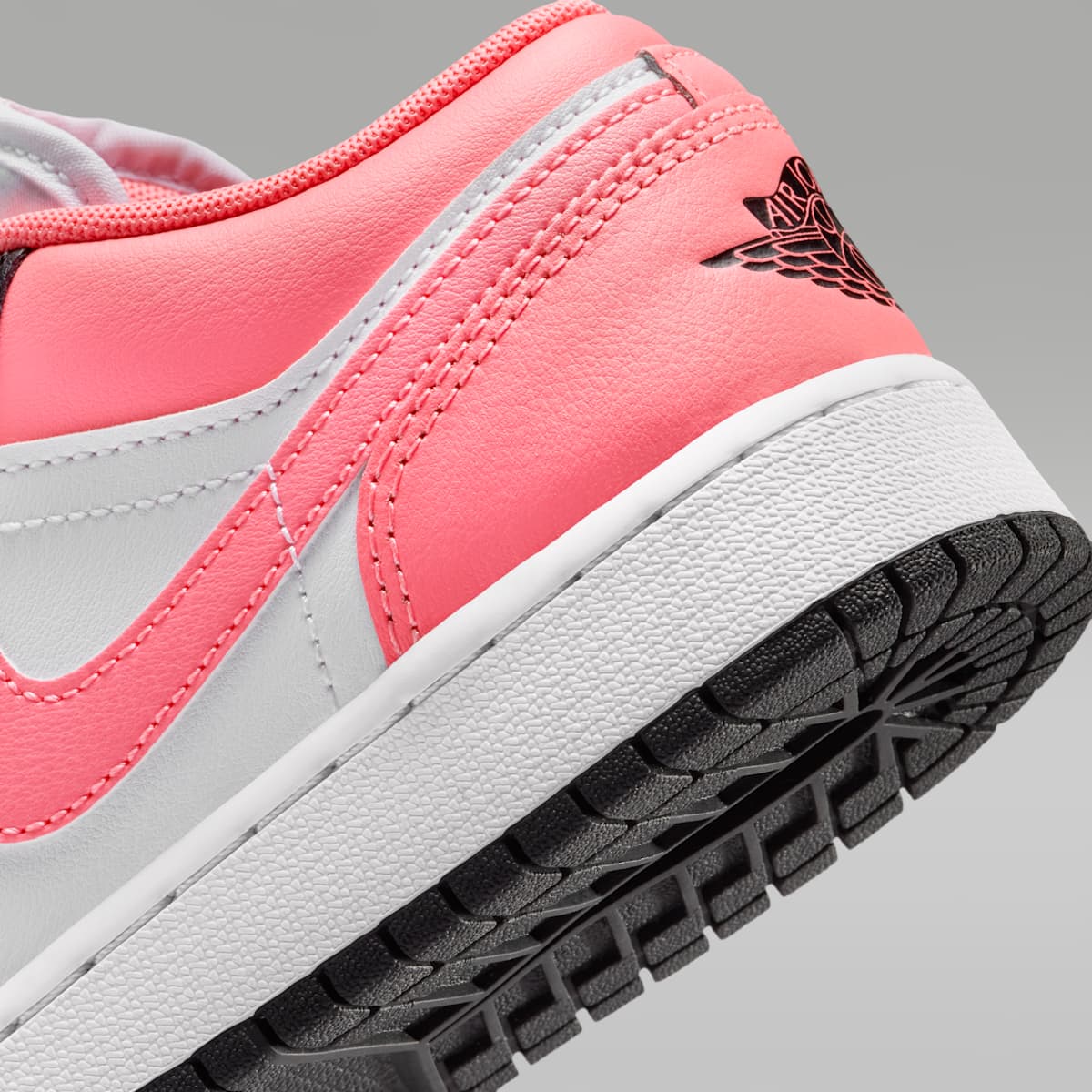 Air Jordan 1 Low Big Kids' Shoes - Black/White/Pink Gaze - Image 8