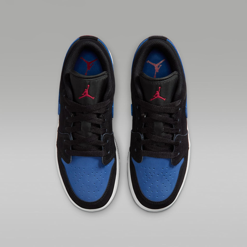 Air Jordan 1 Low Big Kids' Shoes - Black/True Blue/Varsity Red/Summit White - Image 4