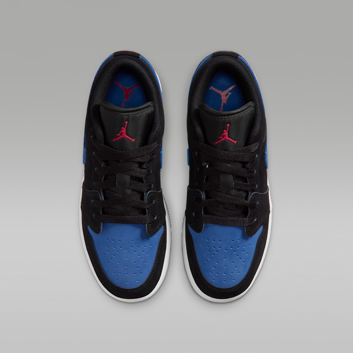 Air Jordan 1 Low Big Kids' Shoes - Black/True Blue/Varsity Red/Summit White - Image 4