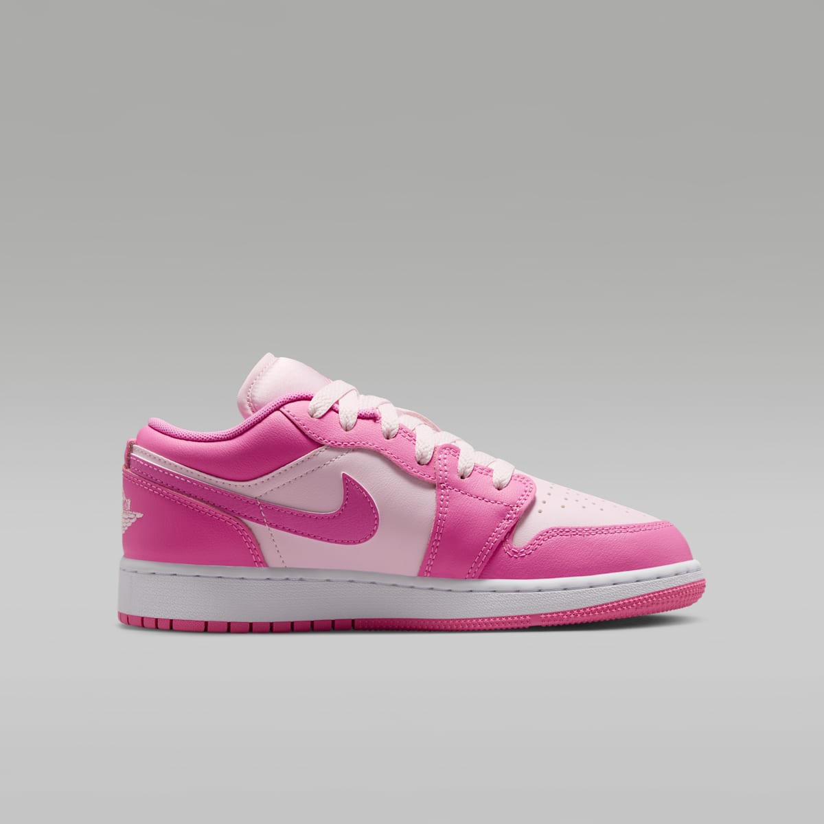 Air Jordan 1 Low Big Kids' Shoes - China Rose/White/Pink Foam