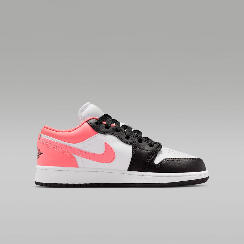 Air Jordan 1 Low Big Kids' Shoes - Black/White/Pink Gaze - Image 3